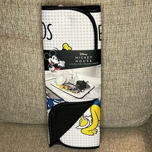 Disney Mickey Mouse Best Friends 2‎ Pack Dish Drying Mats NEW